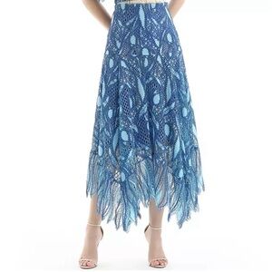 Alexis Blue Lace SET with Fringe Detail